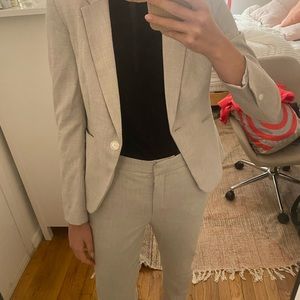 H&M Tan Matching Suit Set Trousers and Blazer